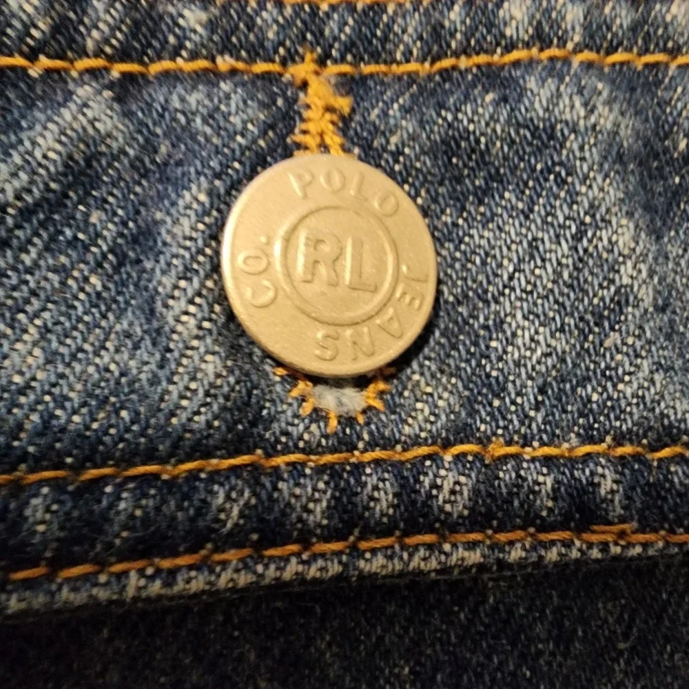 Vintage Polo Ralph Lauren Dungaree Denim‎ Jean Jacket Men's Large Made In USA - Picture 3 of 16